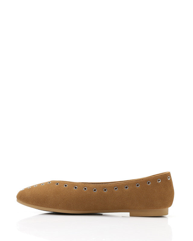 HOT-DVTX-015 Studed Slip On Ballerina