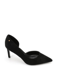 HUA-DVTX-001 Suede Side Open Pointed Heels
