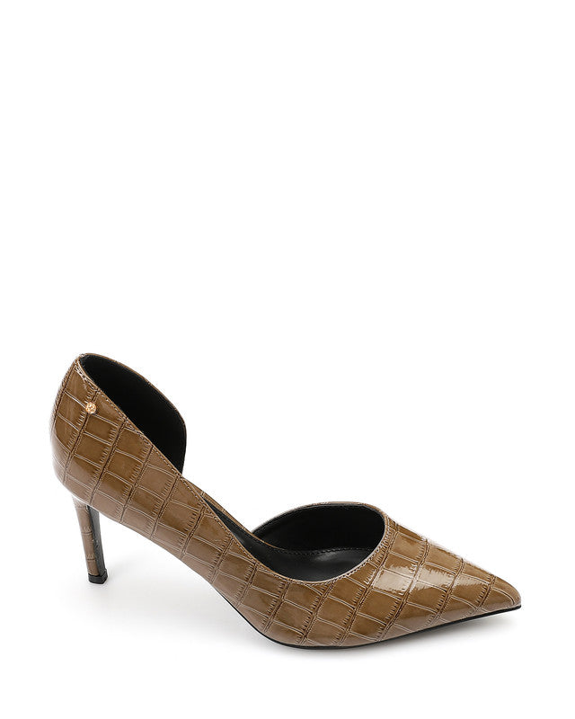 HUA-DVTX-001 Suede Side Open Pointed Heels