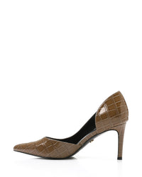 HUA-DVTX-001 Suede Side Open Pointed Heels