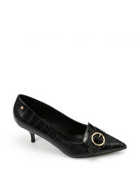 HUA-DVTX-002 Faux Leather Poitned Toecap Heels