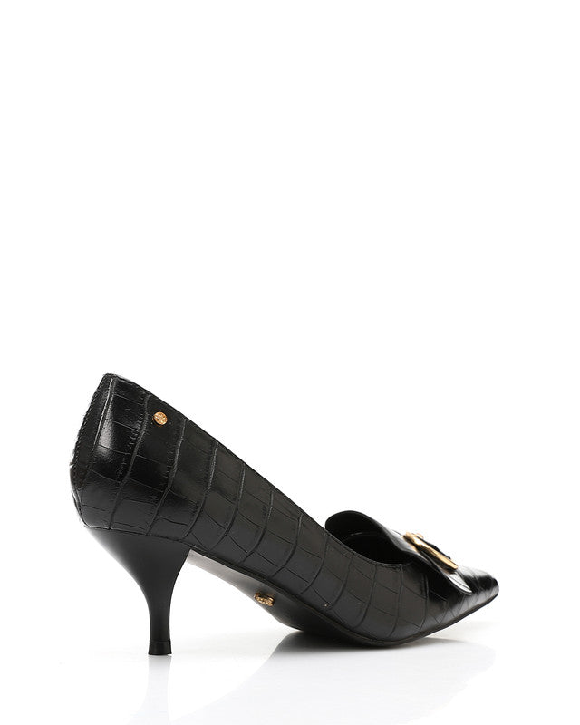HUA-DVTX-002 Faux Leather Poitned Toecap Heels
