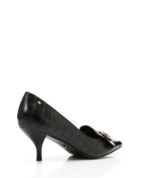 HUA-DVTX-002 Faux Leather Poitned Toecap Heels