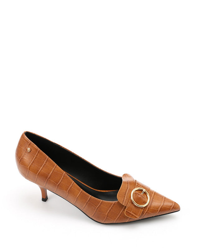 HUA-DVTX-002 Faux Leather Poitned Toecap Heels