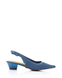 JAL-DJTV-043 Pointed Ribbed Mid Heel Pump