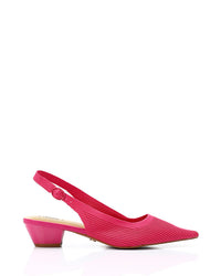 JAL-DJTV-043 Pointed Ribbed Mid Heel Pump