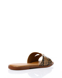 JAL-DJTV-048 Reptile Toe Shape Flat Slipper