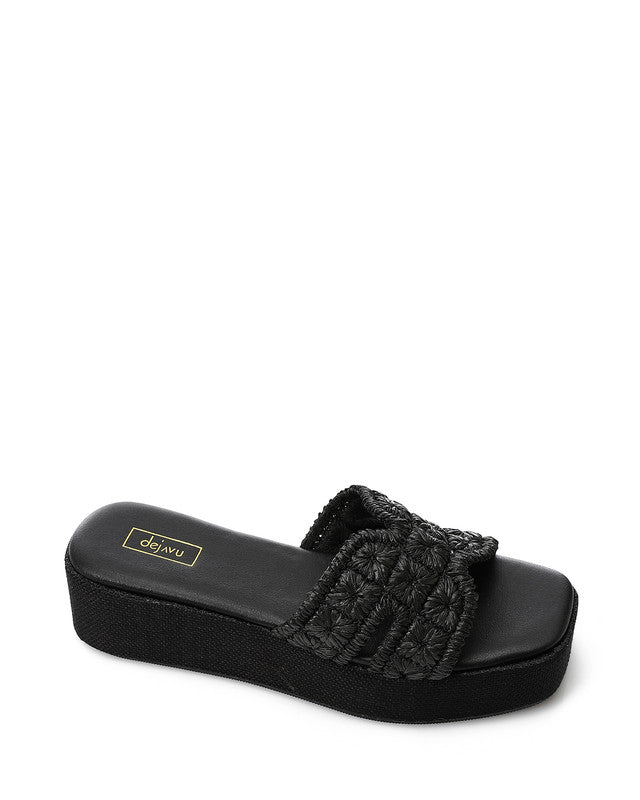 JAL-DJTX-019 Crochet Textile Upper Slippers