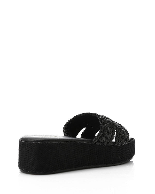 JAL-DJTX-019 Crochet Textile Upper Slippers