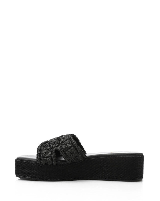 JAL-DJTX-019 Crochet Textile Upper Slippers
