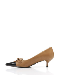 JAL-DVTX-002 Pointed Toecap Leather Plain Heels