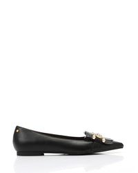 JAL-DVTX-008 Leather Pointed Toe Cap Ballerina