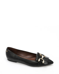 JAL-DVTX-008 Leather Pointed Toe Cap Ballerina