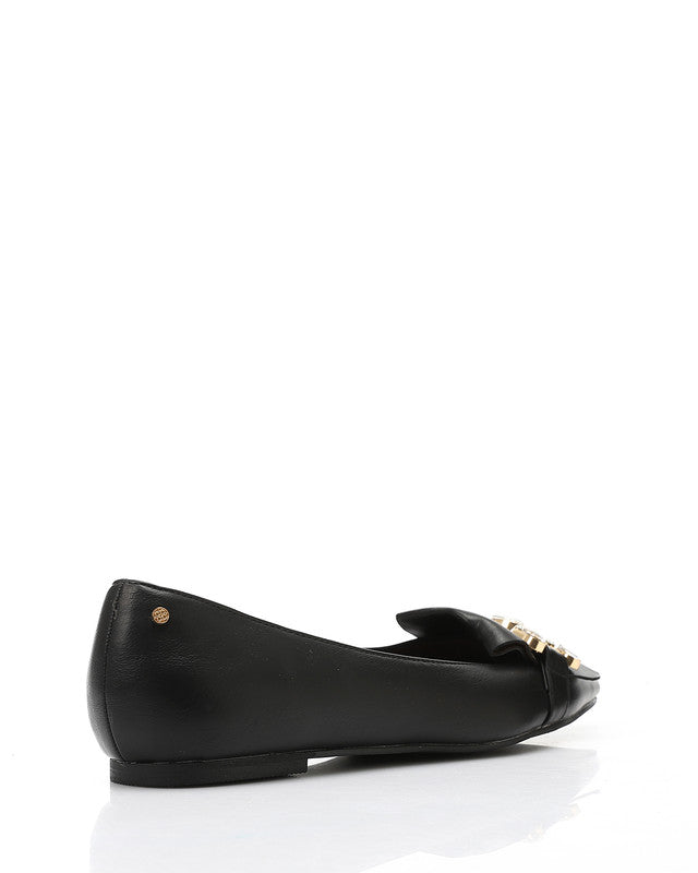 JAL-DVTX-008 Leather Pointed Toe Cap Ballerina