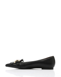 JAL-DVTX-008 Leather Pointed Toe Cap Ballerina