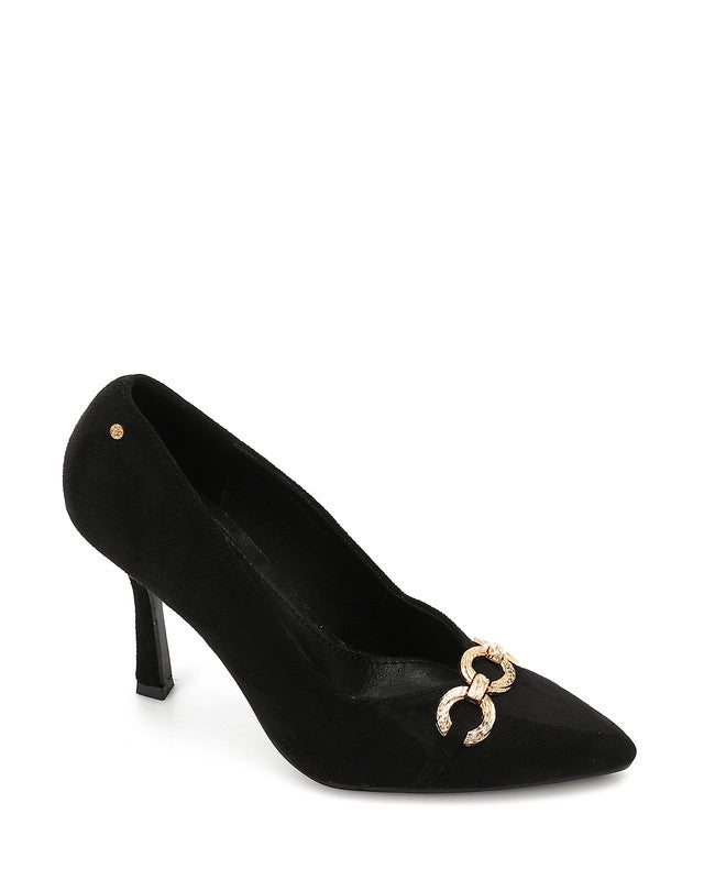 JAL-DVTX-012 Suede Plain Buckle Heels