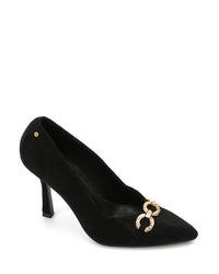 JAL-DVTX-012 Suede Plain Buckle Heels