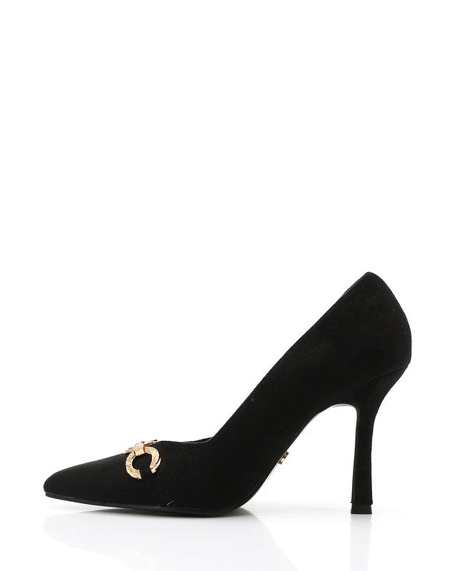JAL-DVTX-012 Suede Plain Buckle Heels