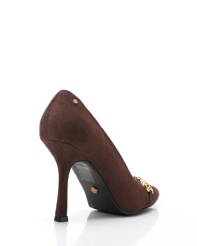 JAL-DVTX-012 Suede Plain Buckle Heels