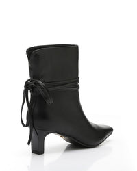 JAL-DVTX-013 Stylish Heeled Blacksnake Textured Patterned Boot