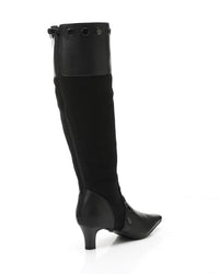 JAL-DVTX-016  High Knee Studded Heeled Boot