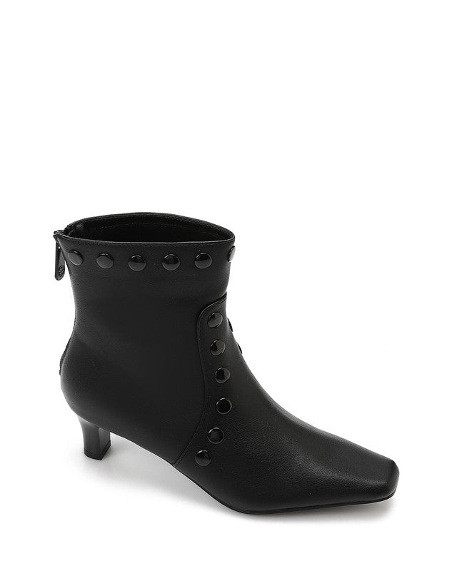 JAL-DVTX-017 Leather Ankle Heeled Boots