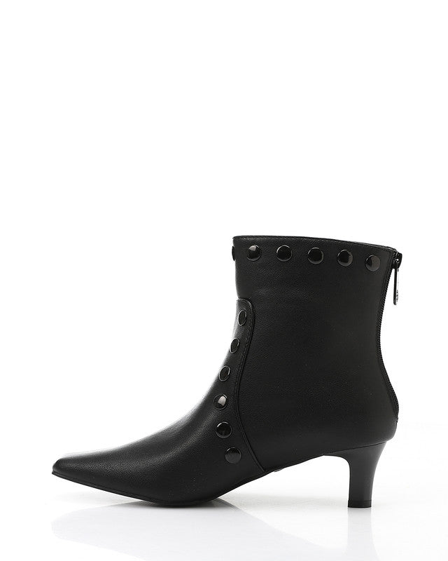 JAL-DVTX-017 Leather Ankle Heeled Boots
