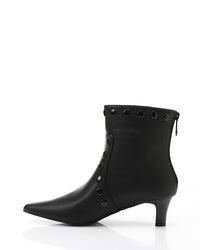 JAL-DVTX-017 Leather Ankle Heeled Boots