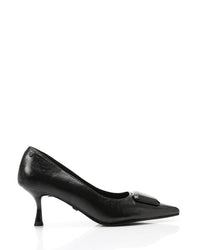 JAL-DVTX-018 Leather Plain With A Middle Buckle Heels