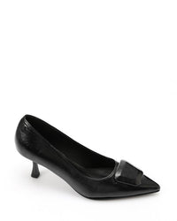 JAL-DVTX-018 Leather Plain With A Middle Buckle Heels