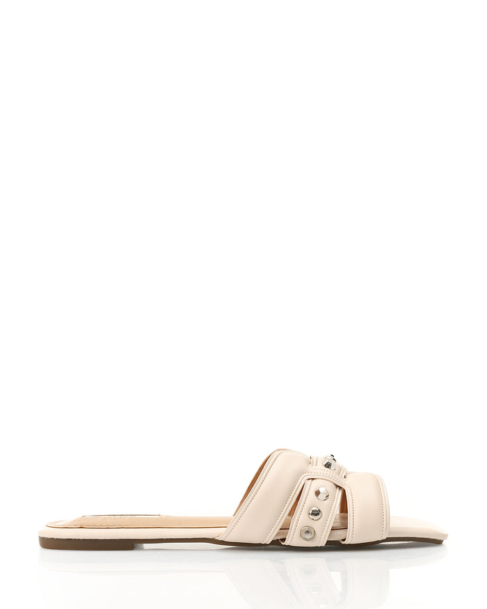 JSP-DJTF-002 Studed Leather Flat Slipper