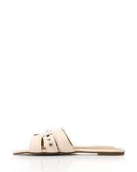 JSP-DJTF-002 Studed Leather Flat Slipper