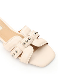 JSP-DJTF-002 Studed Leather Flat Slipper