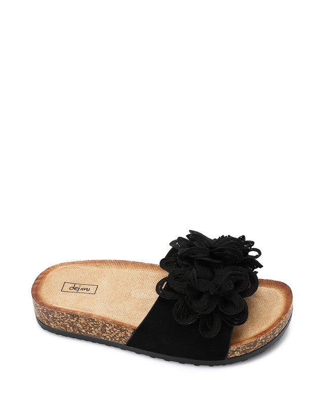 KND-DJTV-007 Decorative Flower Flat Slipper