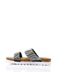 KND-DJTV-009 Double Strap Embellished Slipper