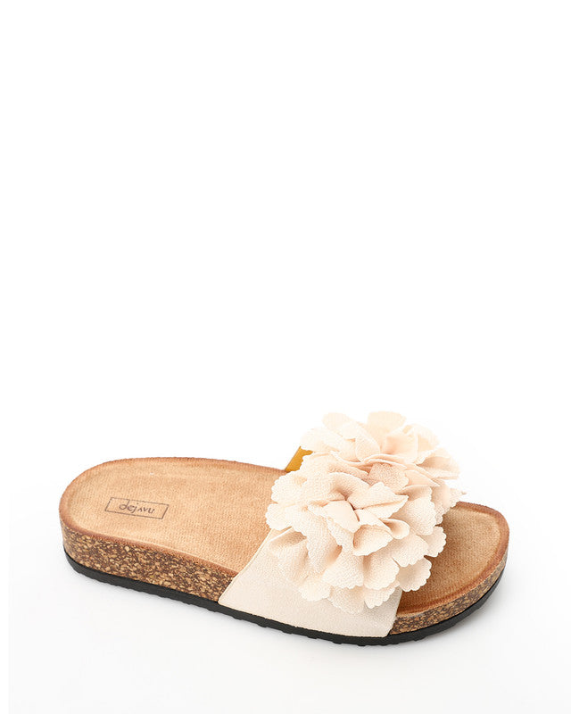 KND-DJTX-006 3D Floral Appliqué Pattern Slippers