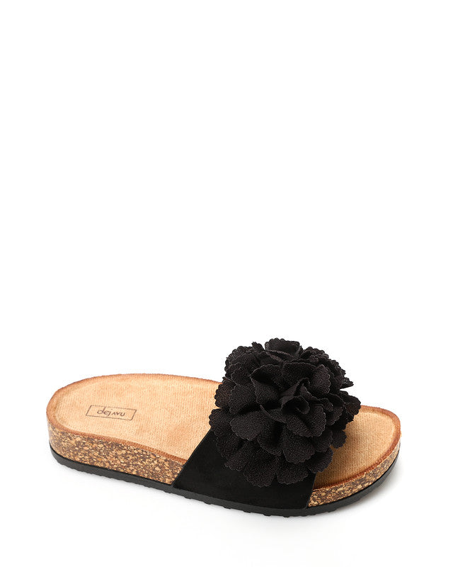 KND-DJTX-006 3D Floral Appliqué Pattern Slippers