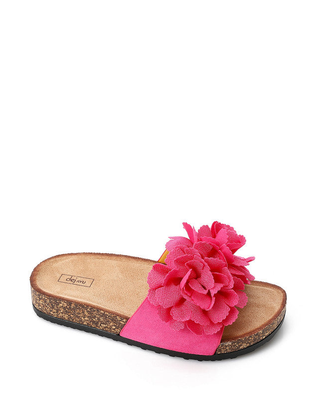 KND-DJTX-006 3D Floral Appliqué Pattern Slippers