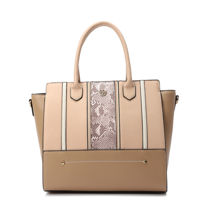 LID-DJTV-026 Tri-Tone Reptile Top Handle Bag