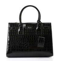 LID-DVTX-005  Croc Embossed Zipper Handbag