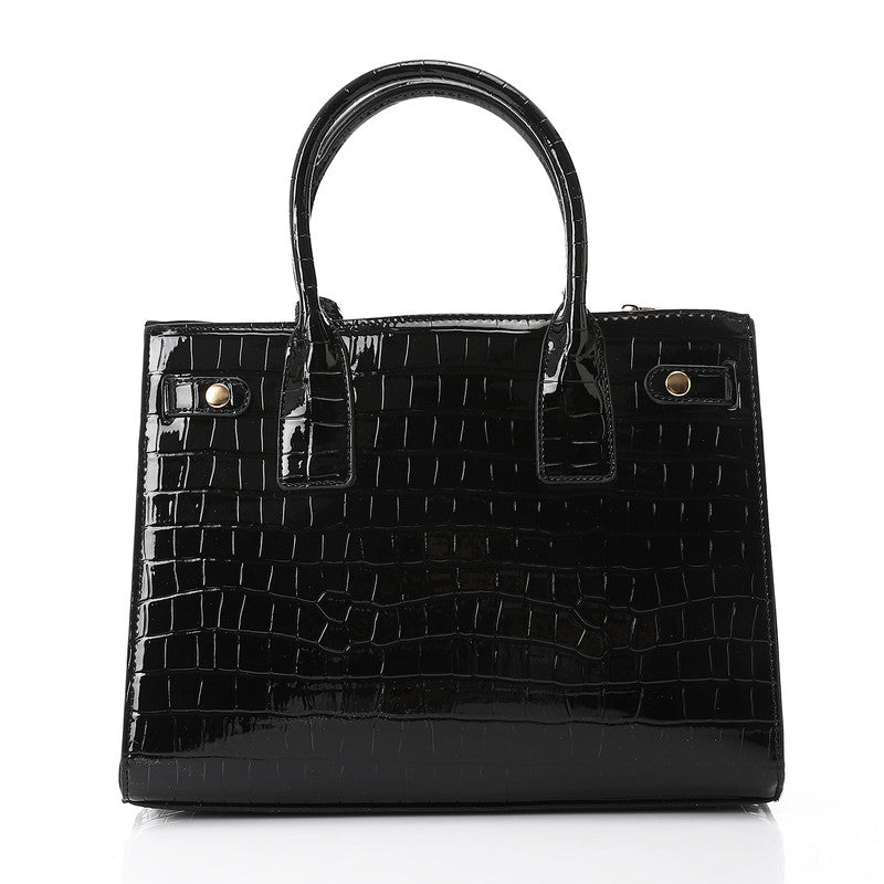 LID-DVTX-005  Croc Embossed Zipper Handbag