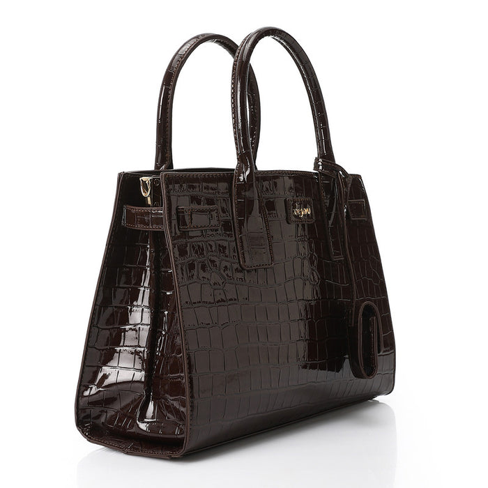 LID-DVTX-005  Croc Embossed Zipper Handbag