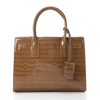 LID-DVTX-005  Croc Embossed Zipper Handbag