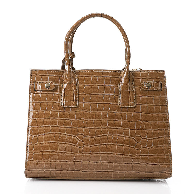 LID-DVTX-005  Croc Embossed Zipper Handbag