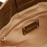 LID-DVTX-005  Croc Embossed Zipper Handbag