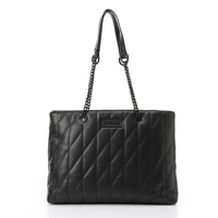 LID-DVTX-015  Cross Patterened Leather Shoulder Bag