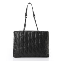 LID-DVTX-015  Cross Patterened Leather Shoulder Bag