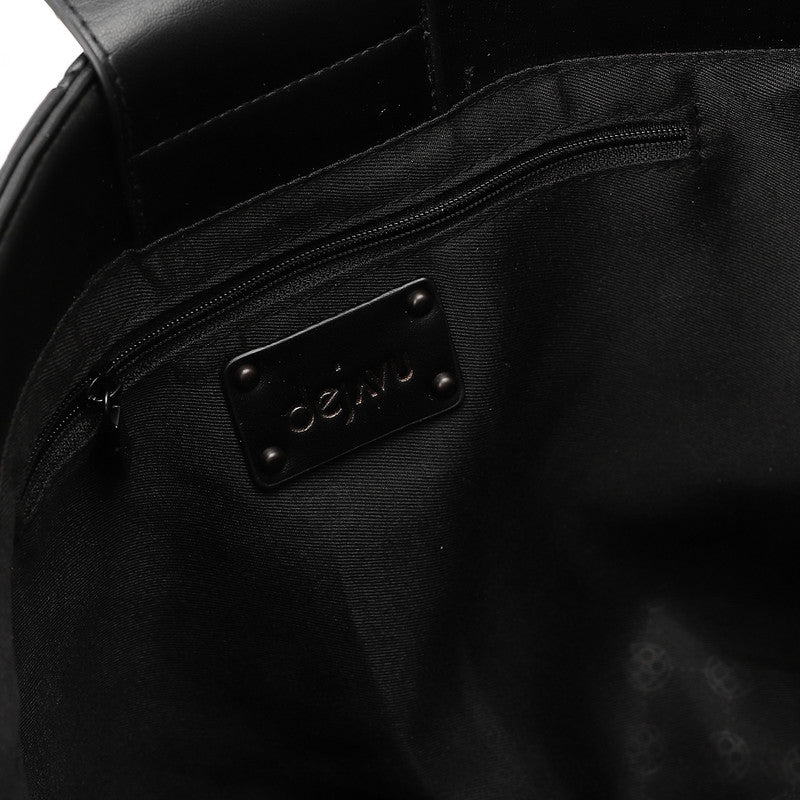 LID-DVTX-015  Cross Patterened Leather Shoulder Bag