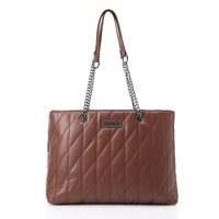 LID-DVTX-015  Cross Patterened Leather Shoulder Bag