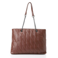 LID-DVTX-015  Cross Patterened Leather Shoulder Bag